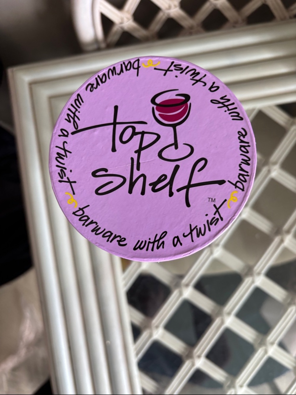 Top Shelf “I Do” Hand-Painted Wine Glass NIP - Picture 3 of 15
